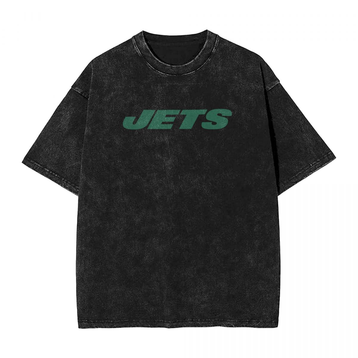 New York Jets Wordmark Printed Vintage Men's Oversized T-Shirt