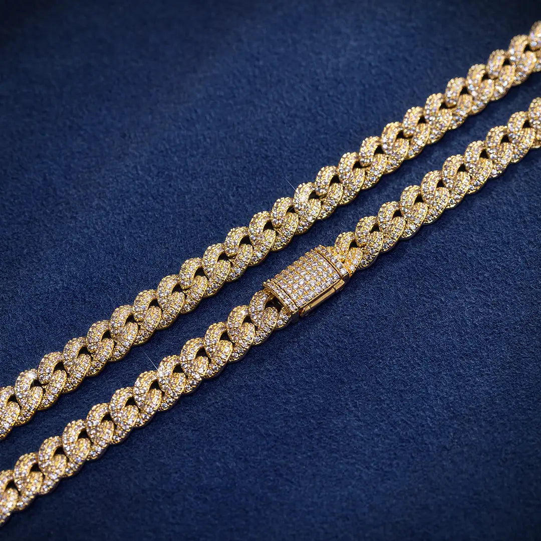 6mm Moissanite Diamond Cuban Link Chain