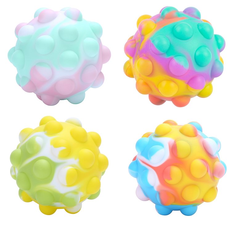 Fidget Poppers Dimple 3D Ball Popper Toy Octagon Shape Squeeze Toys Tikotoy