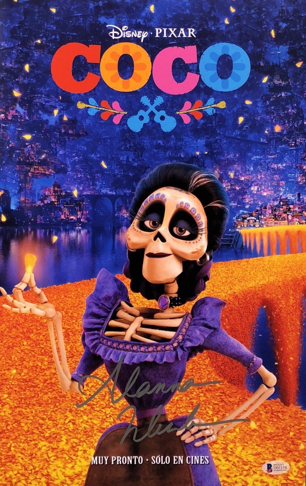 Alanna Ubach Signed Disney's 'Coco' 11x17 Photo Poster painting Beckett BAS D01158