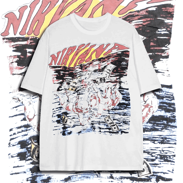Davidhawaii100% Cotton Casual Street Retro Rock White T-shirt - 100% Cotton