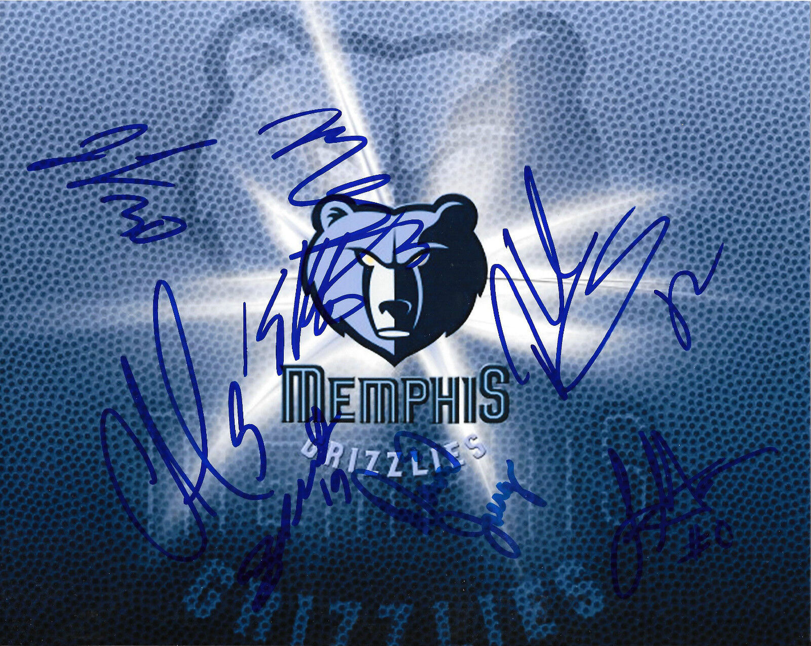 GFA Memphis Grizzlies * 2014 - 2015 TEAM * Signed 8x10 Photo Poster painting COA