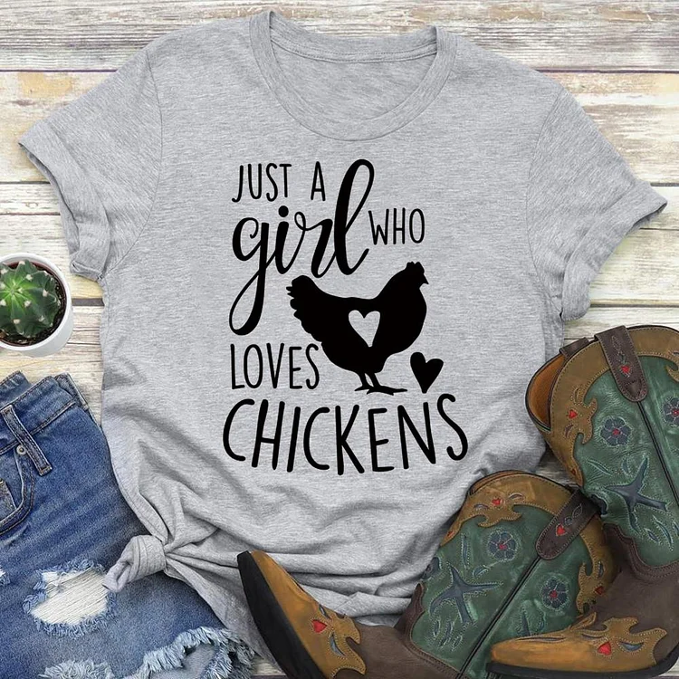 PSL - Just A Girl Who Loves Chickens T-shirt Tee-05039