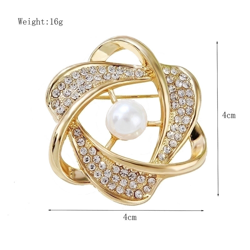 Elegant Pin Star Flower Snowflake Imitation Pearl Alloy Rhinestone Women’S Brooches