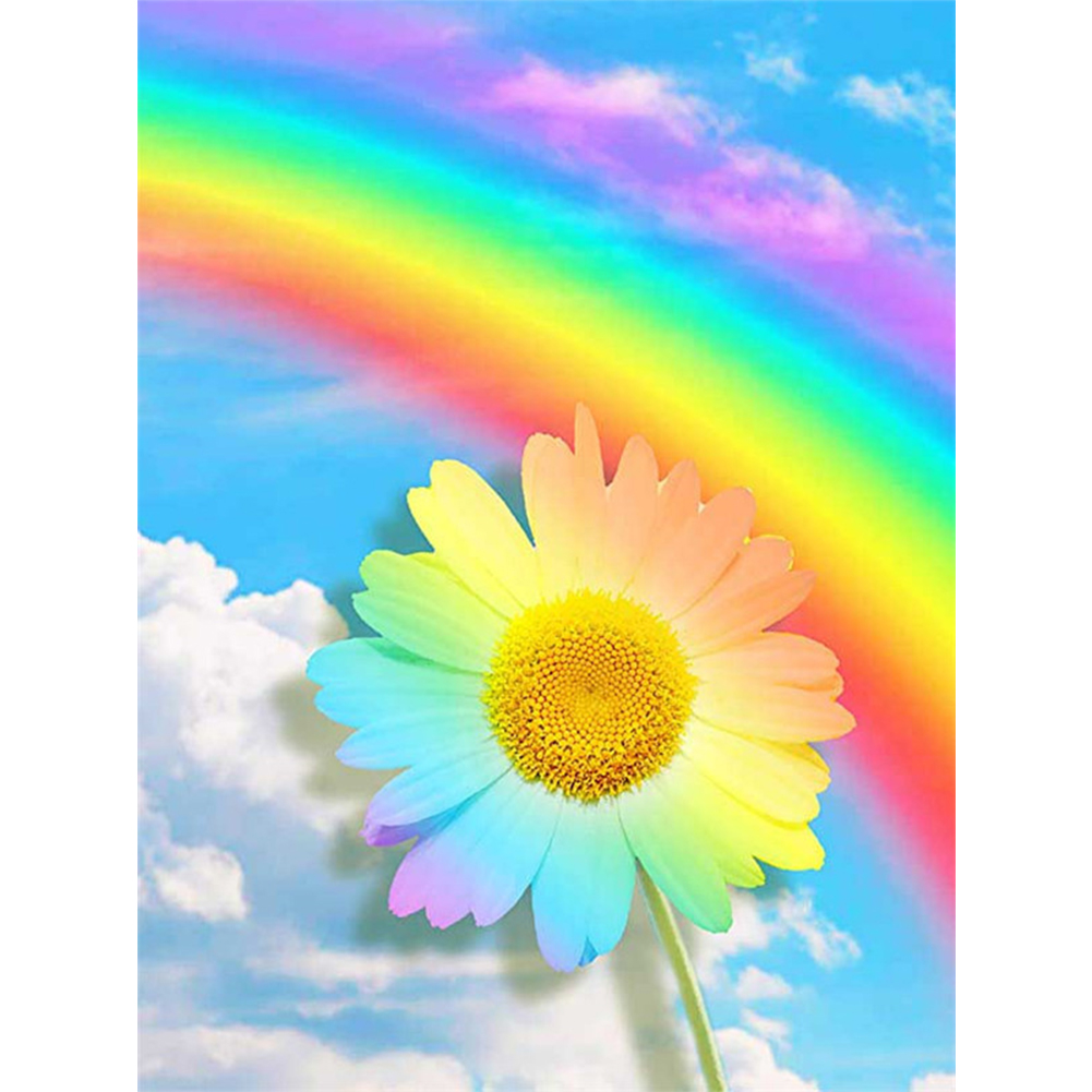 

Rainbow Daisy - Round Drill Diamond Painting - 30*40CM, 501 Original