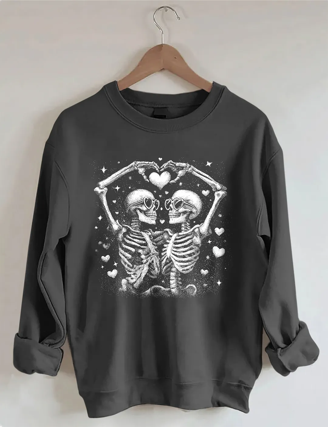 Valentine Skeleton Couple Sweatshirt