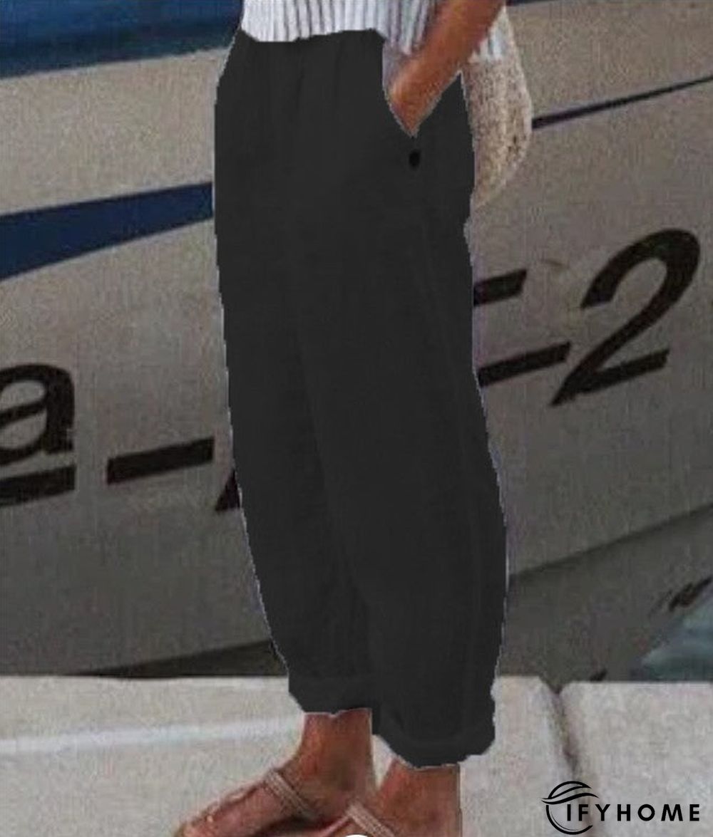 Cotton Loosen Solid Linen Pants | IFYHOME