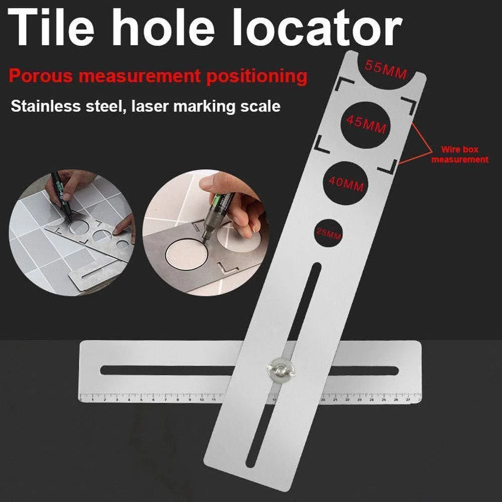 Multifunctional Universal Stainless Steel Adjustable Positioning Ruler