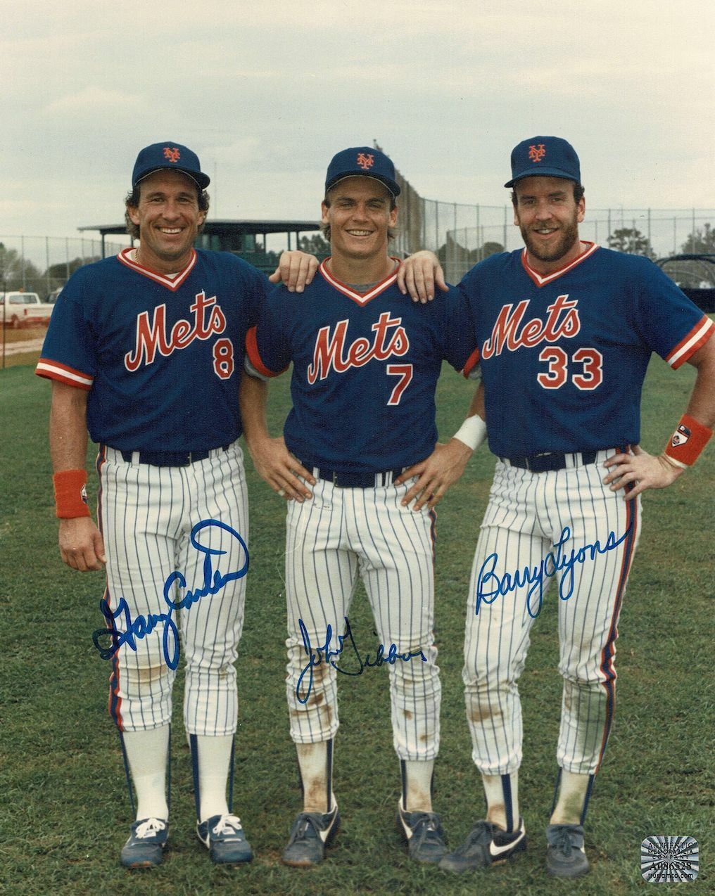 John Gibbons Gary Carter Barry Lyons signed 8x10 Photo Poster painting! AMCo! 13869