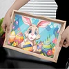 DIY Diamond Painting Wooden Tray Food Tray with Handle Living Room Decoration Easter Bunny Wooden Tray Kit