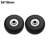 1 Pair Rubber Casters Mute Trolley Case Wheels Deluxe Repair Tool (54*18mm)