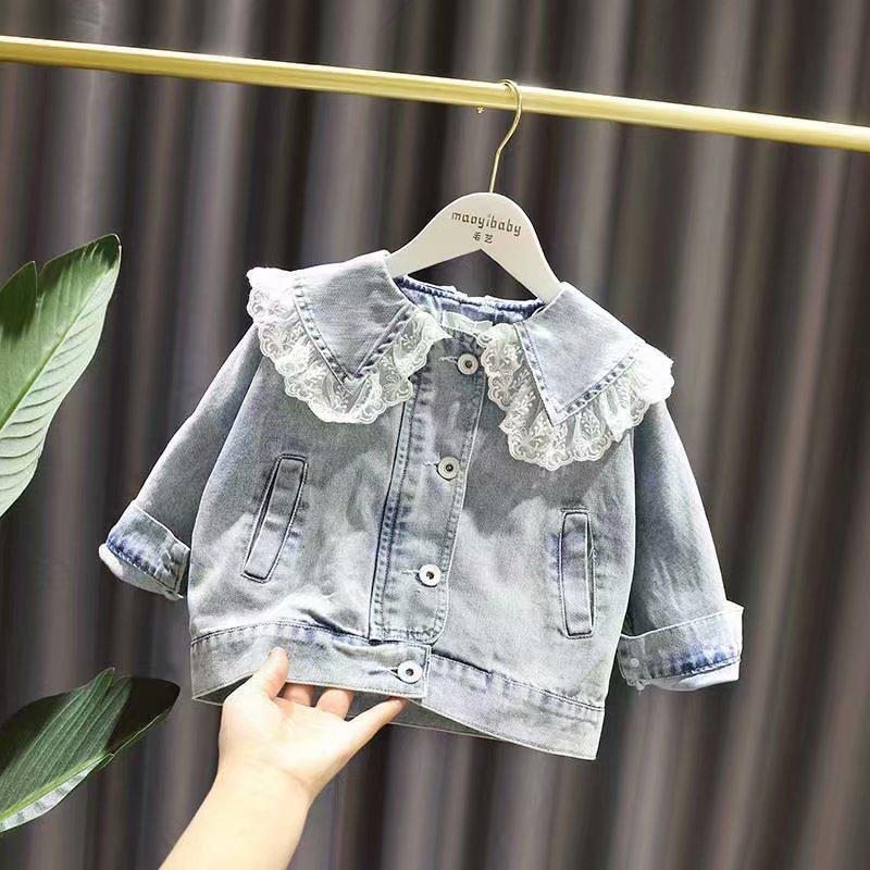 2020 New Children's Denim Jackets Girl Trench Jean Embroidery Jackets Girls Kids clothing baby coat Casual outerwear Windbreaker
