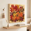Framed Maple Pumpkin - DIY Button Art Painting Kit for Creativity DIY Pearl Dot Crafts for Gift Home Wall Decor 30*30CM