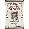 Cat - Vintage Metal Signs - 20*30cm - Garden