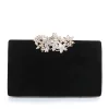 Women's Evening Bag Chain Bag Evening Bag Polyester Crystals Chain Vintage Party / Evening Holiday Wine Black Gold