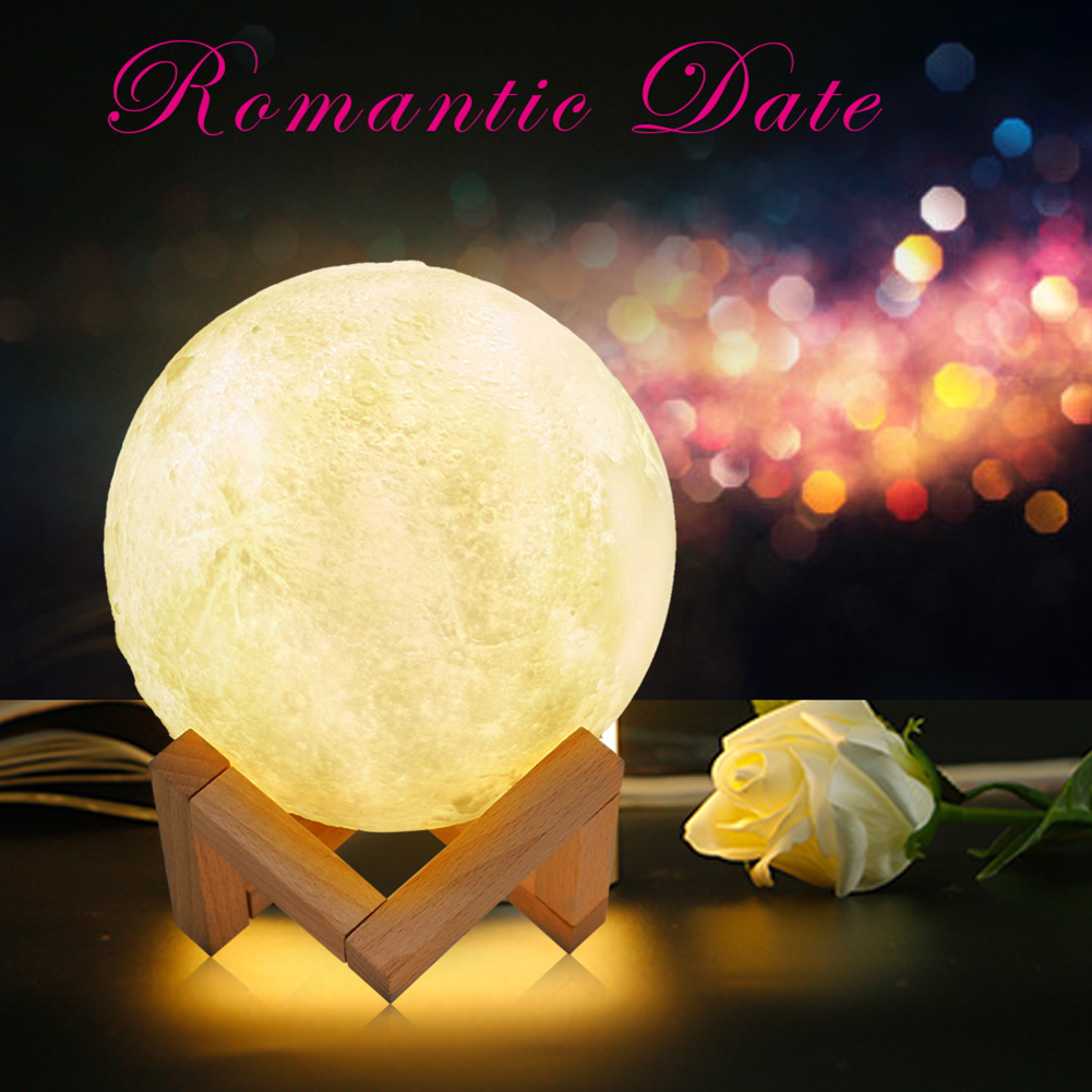 

16 Colors Moon Remote Control LED-3D Night Light, 501 Original