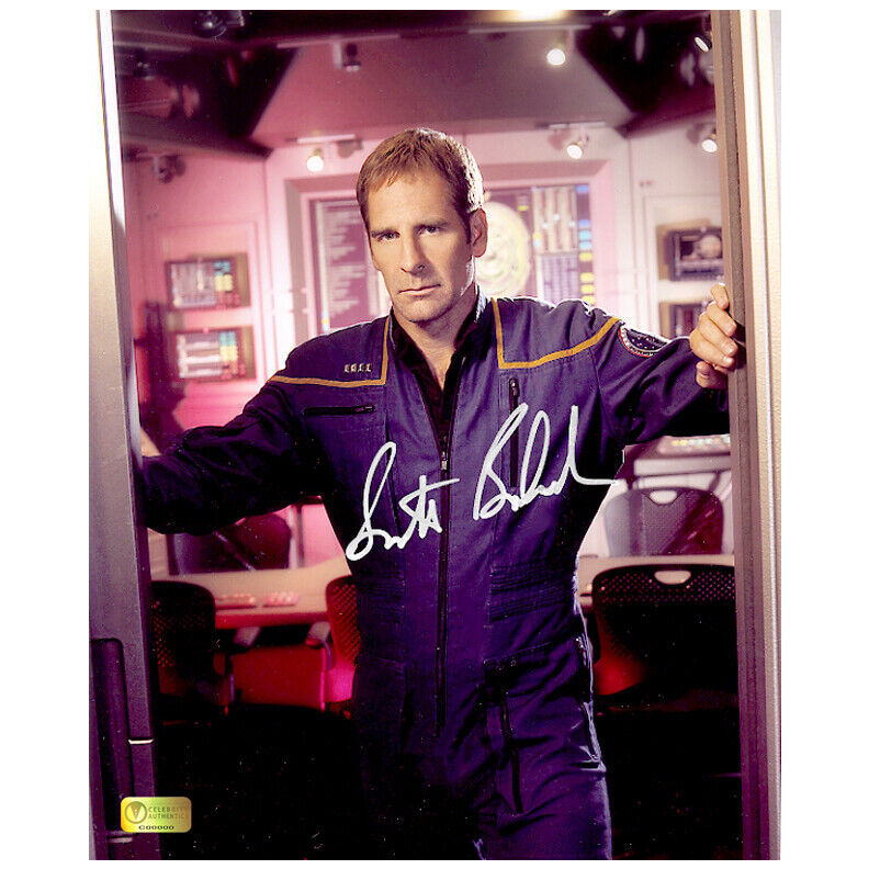 Scott Bakula Autographed Star Trek Enterprise Bridge 8x10 Photo Poster painting