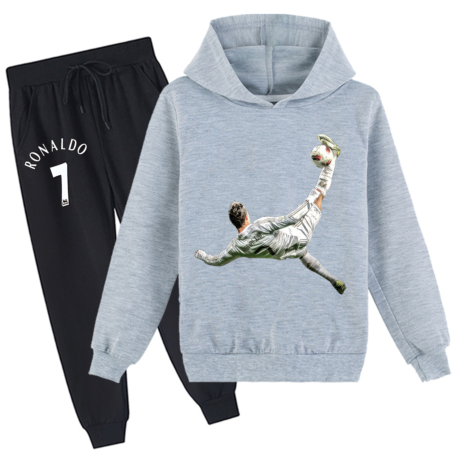 Mayoulove Kids' Cristiano Ronaldo Hoodie Set - Cool Soccer Apparel for Boys  Girls, Sports Fashion Gift-Mayoulove