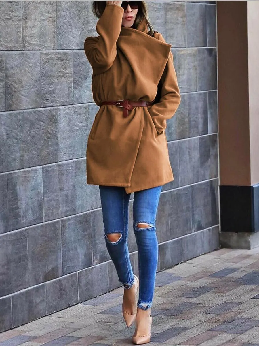 Peru Cold-Weather Wool Blend Lapel Outwear Jacket