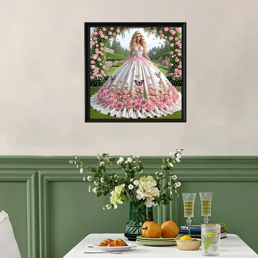 Diamond Painting - Partial Special Shaped Drill - Floral Bride(Canvas|30x30cm)