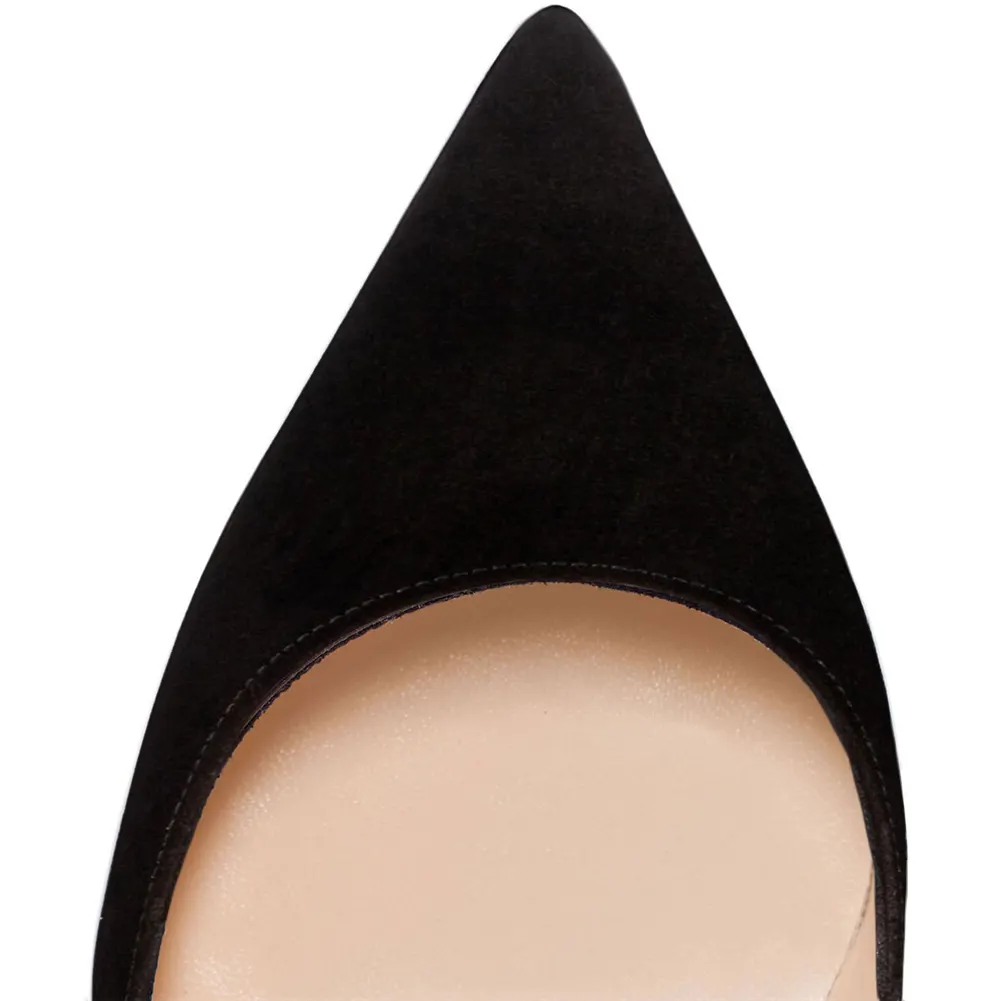 90mm Middle Heels Pointy Toe Pumps-vocosishoes