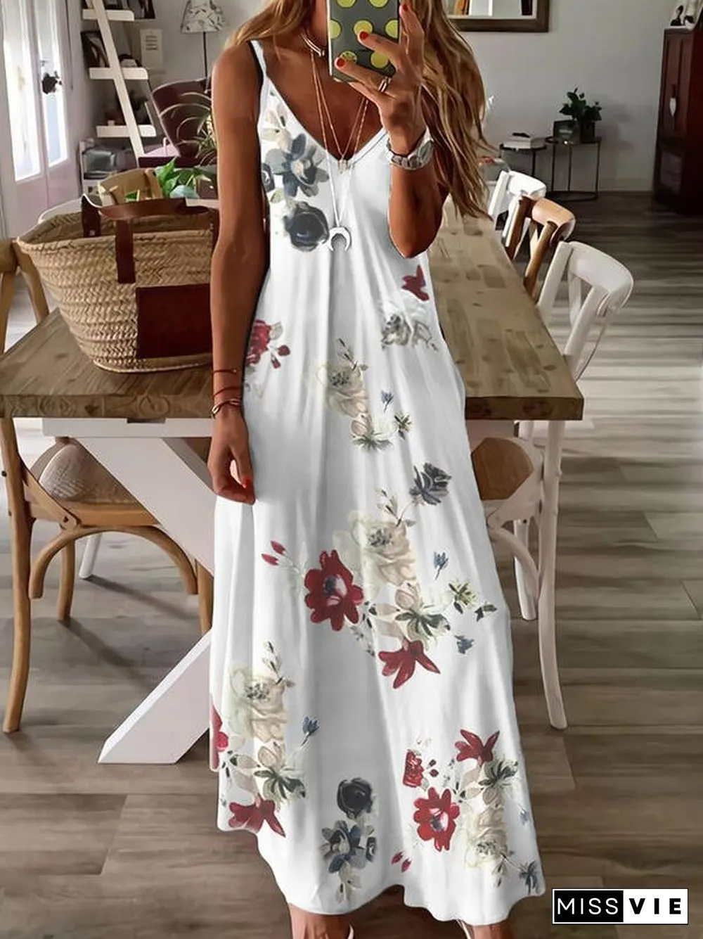 Striped Vintage Sleeveless Cotton-Blend Dresses