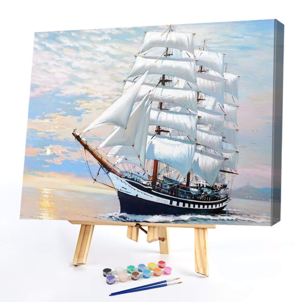

40*50CM Paint By Numbers-Sailboat, 501 Original