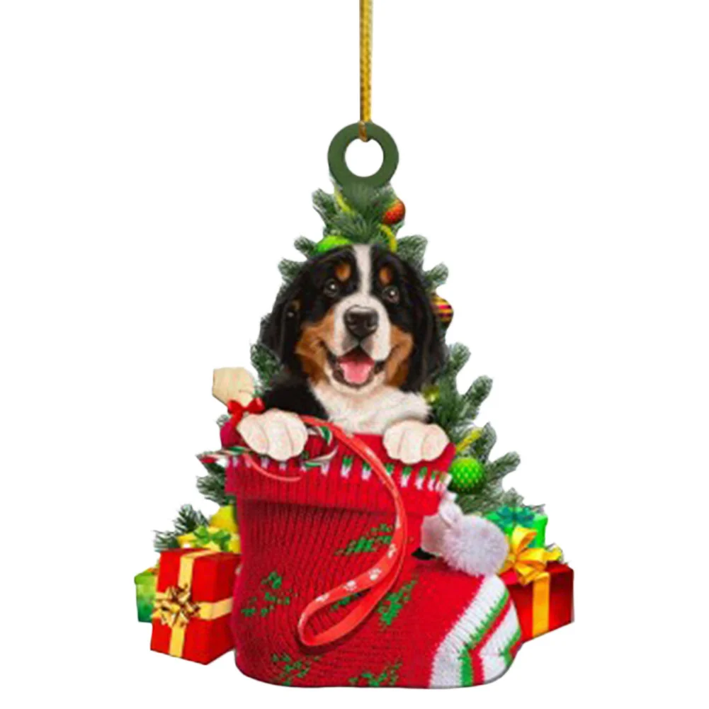 Xmas Tree Hanging Animal Pendants Cute Christmas Decorations for Cat/Dog Lover