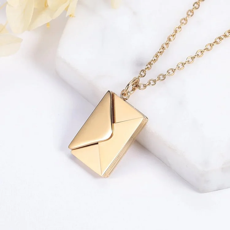 Mother's Day Gift - Custom Love Letter Envelope Necklace