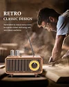 Retro Wireless Bluetooth Speaker American Style Portable Desktop Card Multi-Function Fm Radio