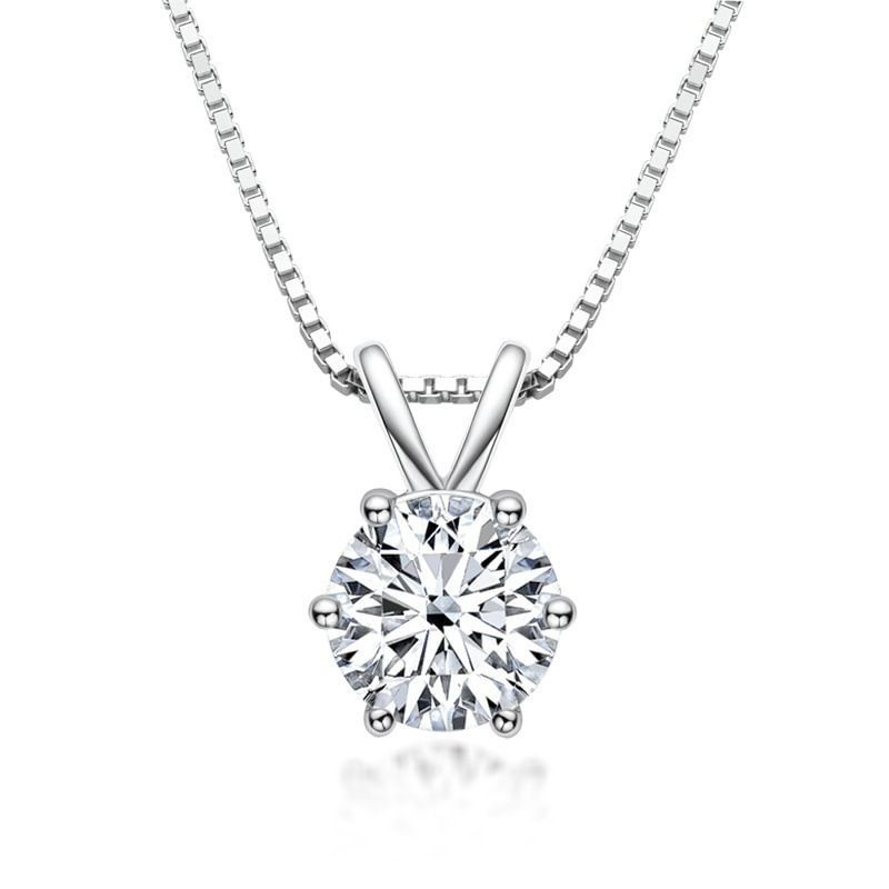 Moissanite Diamonds 1ct Round Cut Necklaces