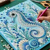 Haima DIY Pearl Painting Kit 20x20cm Framed Canvas Ocean Animals