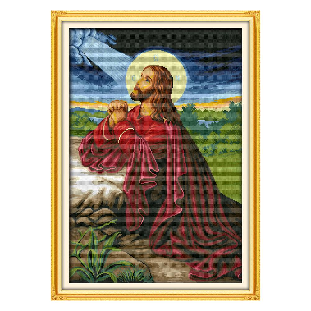 

Jesus - 14CT Stamped Cross Stitch - 59*42cm, 501 Original