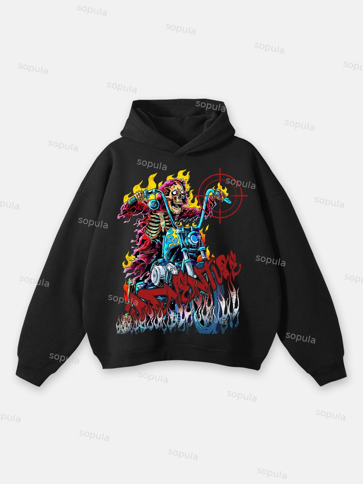 Sopula Hell's Knights Skull Graphic Hoodie - SOPULA