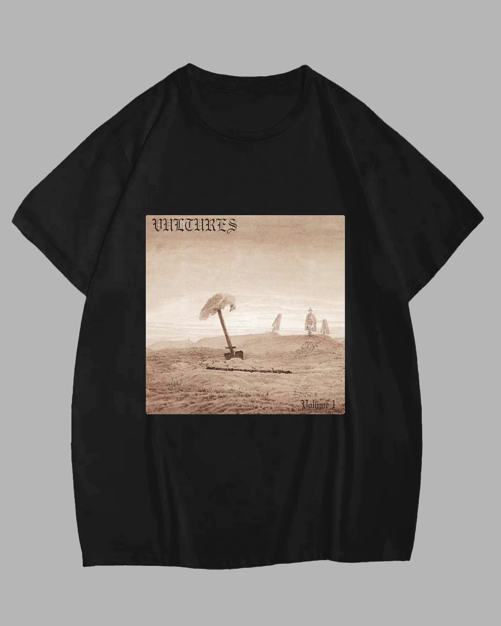 Big Guys Black Vultures Landscape Number Print Short Sleeve T-Shirt