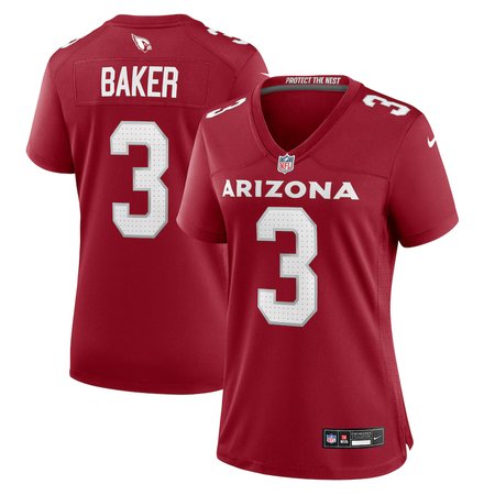 Women's Arizona Cardinals #3 Budda Baker  Cardinal Team Game Jersey