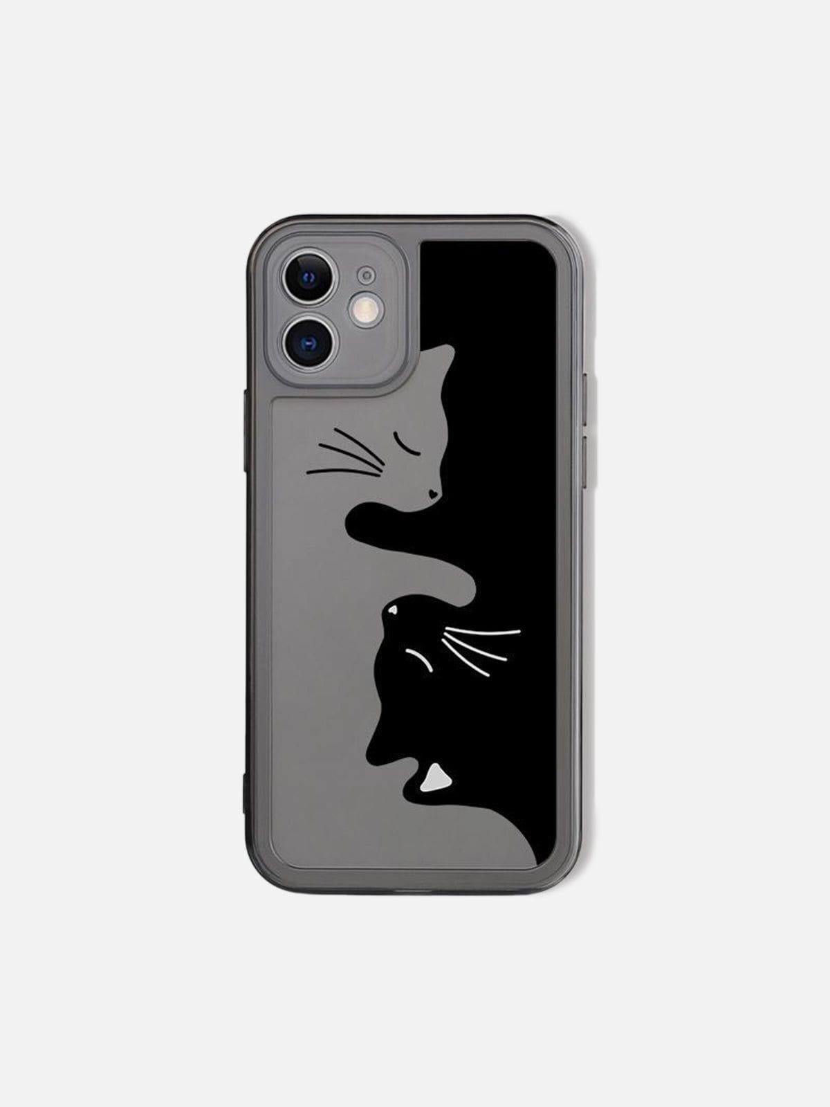 "Black and White Cats Embracing Each Other" Mobile Phone Case for Iphone mysite Money