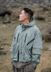 【SCENERITY】Naru Gorpcore Windbreaker Naru Gofcore Windbreaker(Black) - SCENERITY | 60% - Asian