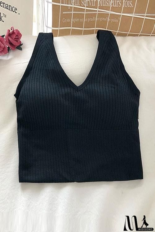 MidiSono - Elastic Wide Strap V Neck Brami