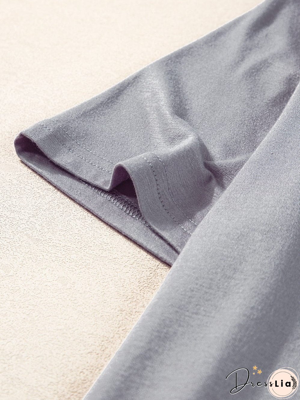 Medium Grey V Neck Pocketed Rounded Hem T-Shirt