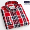 2023 100% Pure Cotton Plaid Casual Long-sleeved Shirt