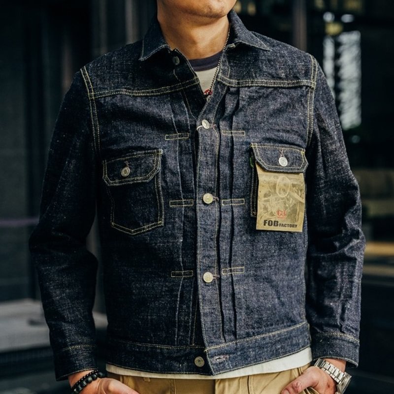 American Washed Irregular Stitching Stitching Old Denim Jacket