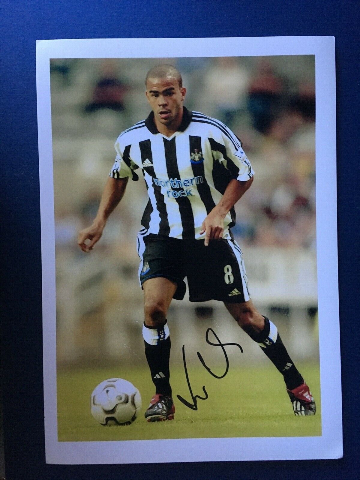 KEIRON DYER - FORMER NEWCASTLE FOOTBALLER - EXCELLENT SIGNED Photo Poster painting