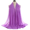Plain Color Soft Chiffon Long Gauze Shawl Women Hijab