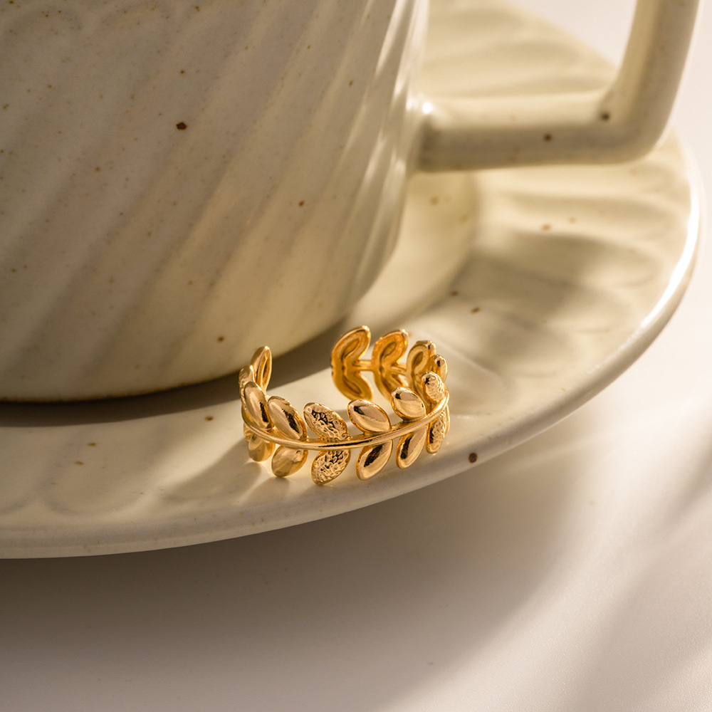 Olive Branch Leaf Ring