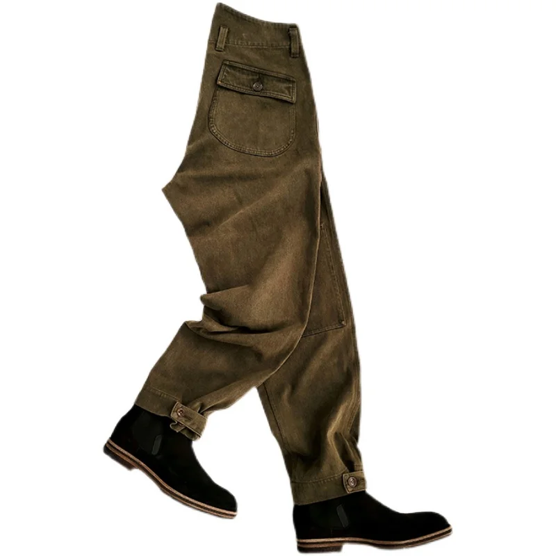 Vintage Casual Heavy Cotton Cargo Pants