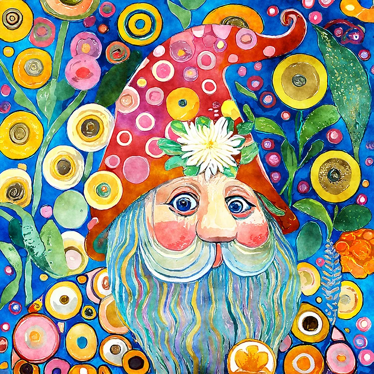 Garden Gnome 30*30CM (Canvas) Full Round Drill Diamond Painting gbfke