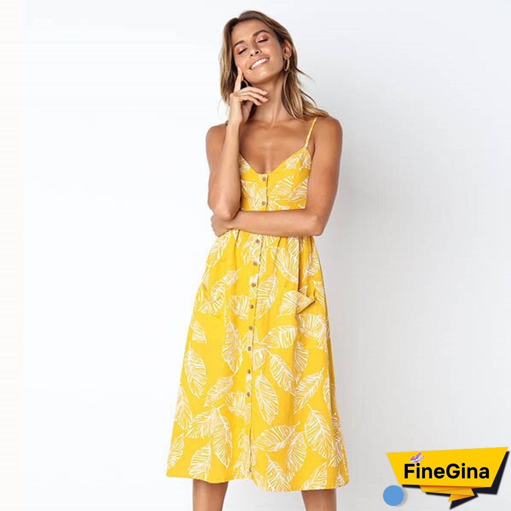 Sexy Suspender Button Backless Dress Women Y2k Dress Summer Clothing For Women Vestidos De Mujer