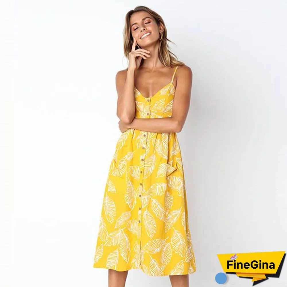 Sexy Suspender Button Backless Dress Women Y2k Dress Summer Clothing For Women Vestidos De Mujer