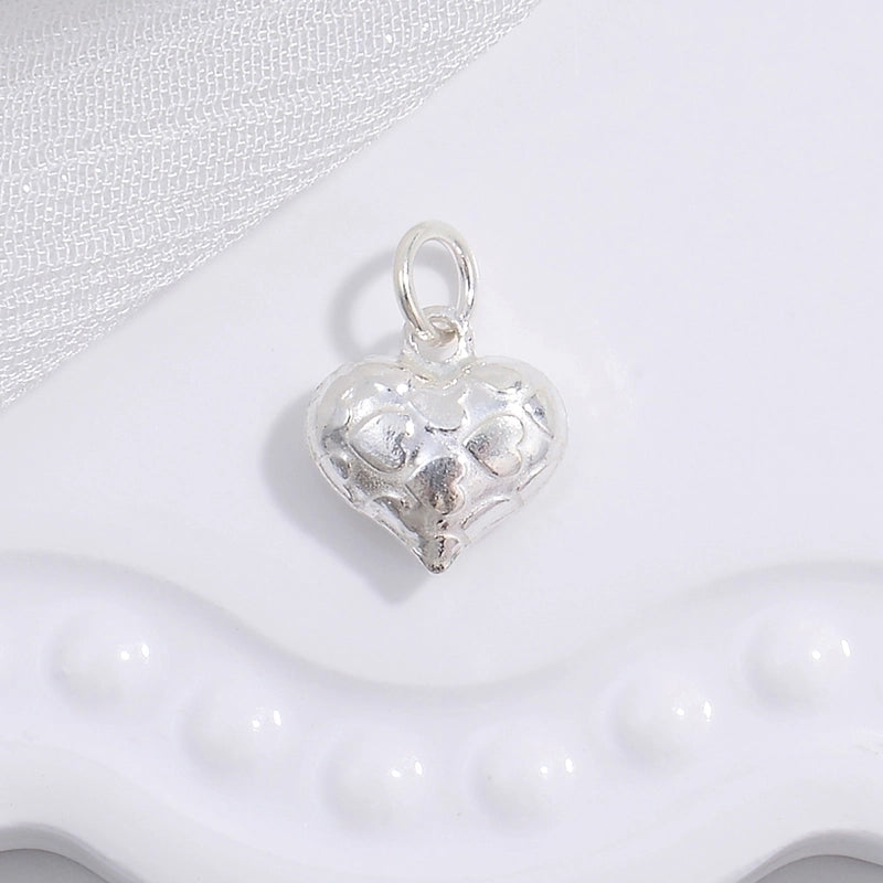 1 Piece 925 Sterling Silver Heart Shape Pendant